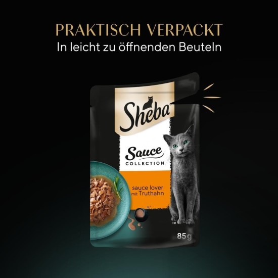 SHEBA® Portionsbeutel Sauce Collection Sauce Lover mit Truthahn 28 x 85g SHEBA® Portionsbeutel Sauce Collection Sauce Lover mit Truthahn 28 x 85g