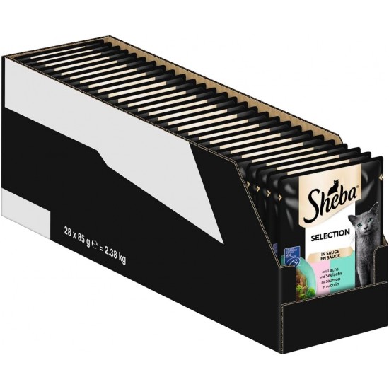 SHEBA Portionsbeutel Selection in Sauce mit Hochseefisch MSC 28 x 85g SHEBA Portionsbeutel Selection in Sauce mit Hochseefisch MSC 28 x 85g