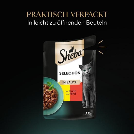 SHEBA Portionsbeutel Selection in Sauce mit Hochseefisch MSC 28 x 85g SHEBA Portionsbeutel Selection in Sauce mit Hochseefisch MSC 28 x 85g