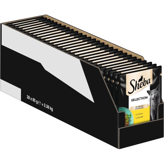 SHEBA® Portionsbeutel Selection in Sauce mit Lachs MSC 28 x 85g SHEBA® Portionsbeutel Selection in Sauce mit Lachs MSC 28 x 85g