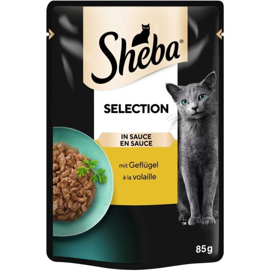 SHEBA® Portionsbeutel Selection in Sauce mit Lachs MSC 28 x 85g SHEBA® Portionsbeutel Selection in Sauce mit Lachs MSC 28 x 85g