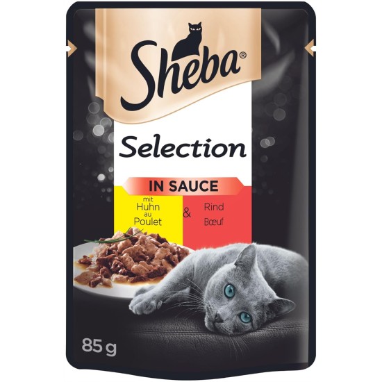 SHEBA® Portionsbeutel Selection in Sauce mit Lachs MSC 28 x 85g SHEBA® Portionsbeutel Selection in Sauce mit Lachs MSC 28 x 85g