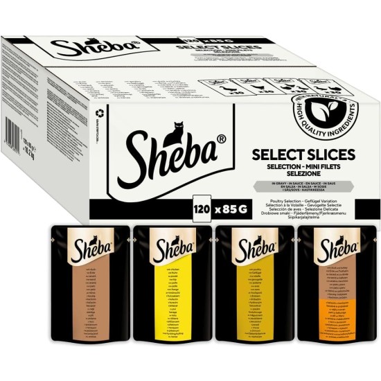 SHEBA® Schale Multipack Mega-Pack Sauce Collection Feine Vielfalt MSC 32x85g SHEBA® Schale Multipack Mega-Pack Sauce Collection Feine Vielfalt MSC 32x85g
