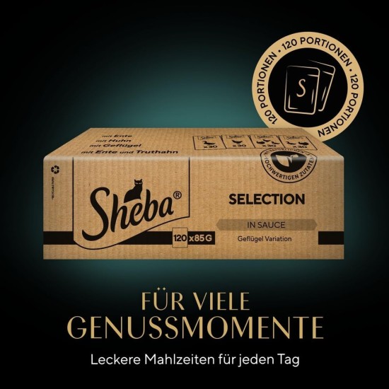 SHEBA® Schale Multipack Mega-Pack Sauce Collection Feine Vielfalt MSC 32x85g SHEBA® Schale Multipack Mega-Pack Sauce Collection Feine Vielfalt MSC 32x85g