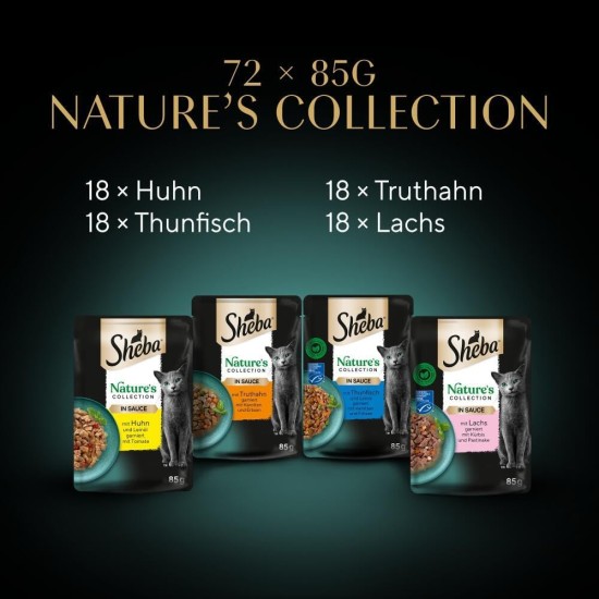 SHEBA® Schale Multipack Mega-Pack Sauce Collection Feine Vielfalt MSC 32x85g SHEBA® Schale Multipack Mega-Pack Sauce Collection Feine Vielfalt MSC 32x85g