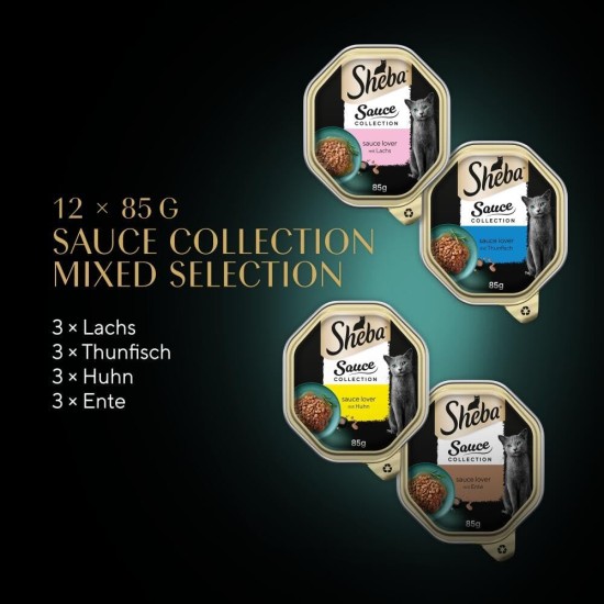 SHEBA Schale Multipack Sauce Collection Feine Vielfalt MSC 4x12x85g SHEBA Schale Multipack Sauce Collection Feine Vielfalt MSC 4x12x85g