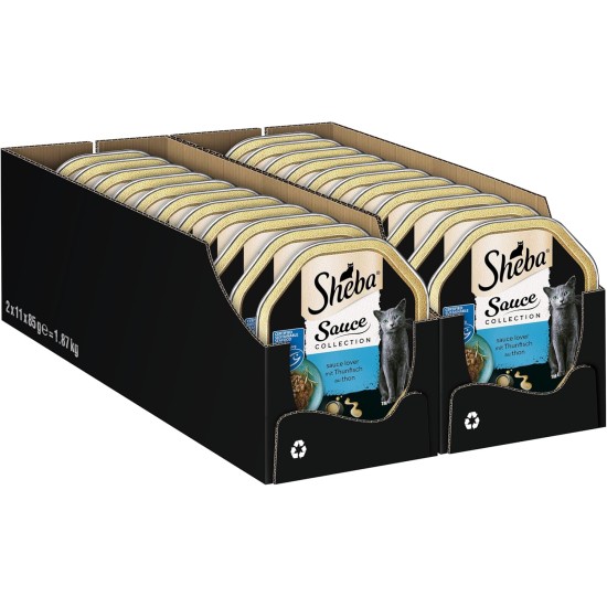 SHEBA® Schale Sauce Collection Sauce Lover mit Thunfisch MSC 2 x 11 x 85g SHEBA® Schale Sauce Collection Sauce Lover mit Thunfisch MSC 2 x 11 x 85g