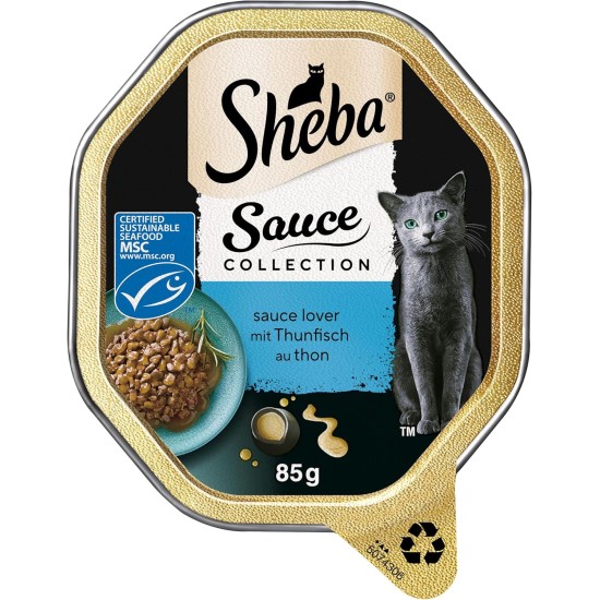 SHEBA® Schale Sauce Collection Sauce Lover mit Thunfisch MSC 2 x 11 x 85g SHEBA® Schale Sauce Collection Sauce Lover mit Thunfisch MSC 2 x 11 x 85g