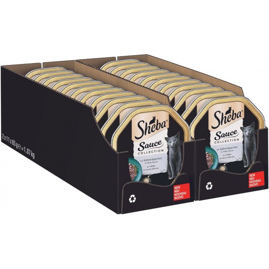 SHEBA® Schale Sauce Collection mit Hühnchen in Kräutersauce 2 x 11 x 85g SHEBA® Schale Sauce Collection mit Hühnchen in Kräutersauce 2 x 11 x 85g