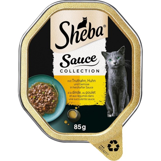 SHEBA® Schale Selection in Sauce mit Rind und Truthahn 2 x 11 x 85g SHEBA® Schale Selection in Sauce mit Rind und Truthahn 2 x 11 x 85g
