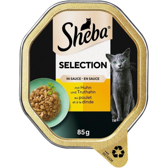 SHEBA® Schale Selection in Sauce mit Rind und Truthahn 2 x 11 x 85g SHEBA® Schale Selection in Sauce mit Rind und Truthahn 2 x 11 x 85g