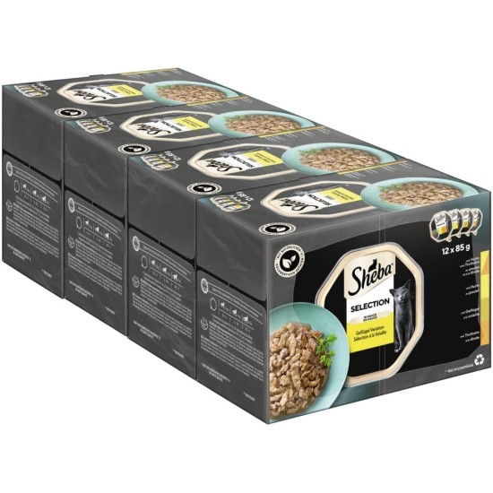 SHEBA Selection Schale Multipack Geflügel Variation in Sauce 4X12x85g SHEBA Selection Schale Multipack Geflügel Variation in Sauce 4X12x85g