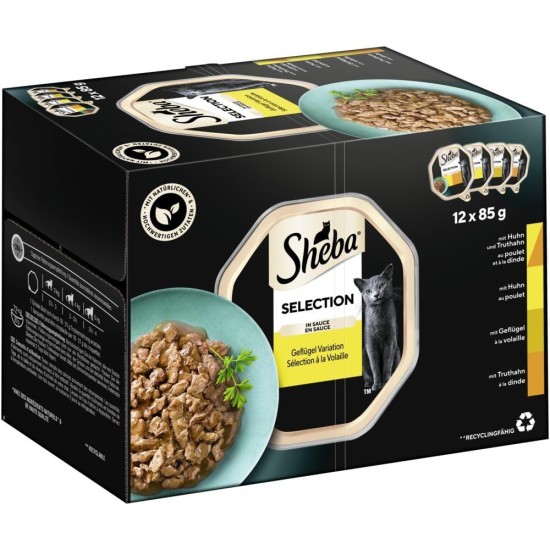 SHEBA Selection Schale Multipack Geflügel Variation in Sauce 4X12x85g SHEBA Selection Schale Multipack Geflügel Variation in Sauce 4X12x85g