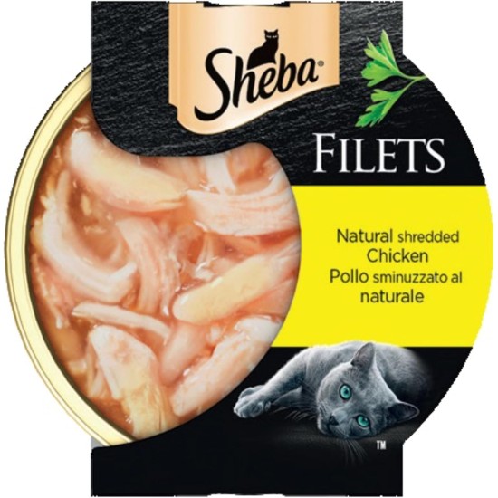 Sheba 32 x 60g Bowls 1920g Total Chicken Flavoured Cat Fillets Sheba 32 x 60g Bowls 1920g Total Chicken Flavoured Cat Fillets