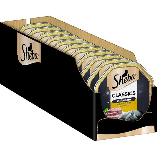 Sheba Classics Cat Food Pate with Fine Chunks for Every Day Sheba Classics Cat Food Pate with Fine Chunks for Every Day