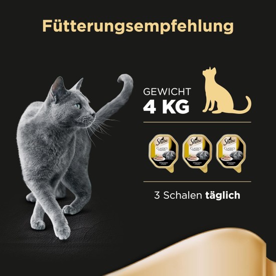 Sheba Classics Cat Food Pate with Fine Chunks for Every Day Sheba Classics Cat Food Pate with Fine Chunks for Every Day