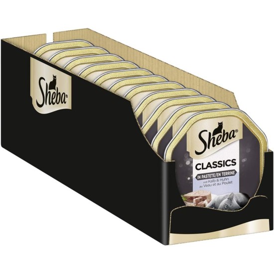 Sheba Classics Cat Food Pate with Fine Chunks for Every Day Sheba Classics Cat Food Pate with Fine Chunks for Every Day