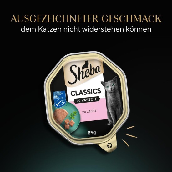 Sheba Classics Cat Food Pate with Fine Chunks for Every Day Sheba Classics Cat Food Pate with Fine Chunks for Every Day