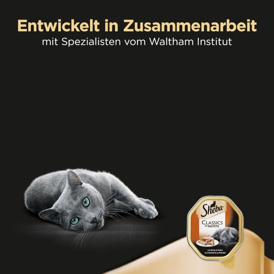 Sheba Classics Cat Food Pate with Fine Chunks for Every Day Sheba Classics Cat Food Pate with Fine Chunks for Every Day