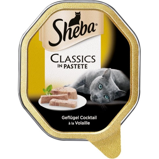 Sheba Classics Cat Food Pate with Fine Chunks for Every Day Sheba Classics Cat Food Pate with Fine Chunks for Every Day