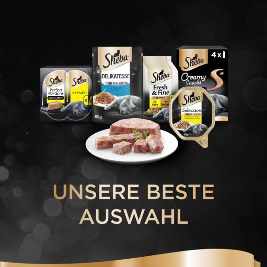 Sheba Classics in Pate - Finest Wet Cat Food in Bowl - Fish Variation (MSC) with Salmon, White Fish, Tuna and Cod - 32 x 85 g Sheba Classics in Pate - Finest Wet Cat Food in Bowl - Fish Variation (MSC) with Salmon, White Fish, Tuna and Cod - 32 x 85 g