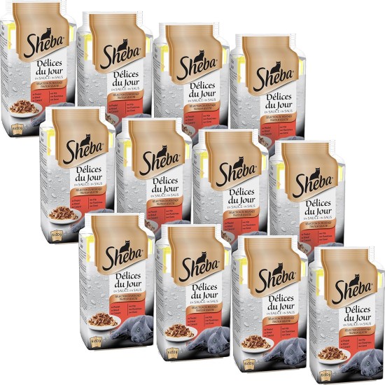 Sheba Delices du Day Food Storage Bags for Cats 12 x (6 x 50 g) Sheba Delices du Day Food Storage Bags for Cats 12 x (6 x 50 g)