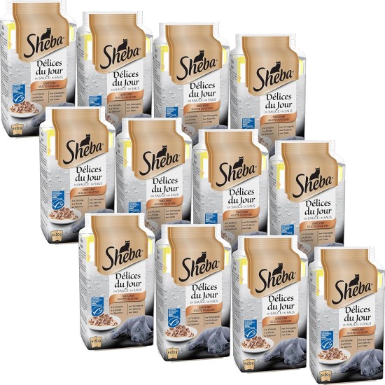 Sheba Delices du Day Food Storage Bags for Cats 12 x (6 x 50 g) Sheba Delices du Day Food Storage Bags for Cats 12 x (6 x 50 g)