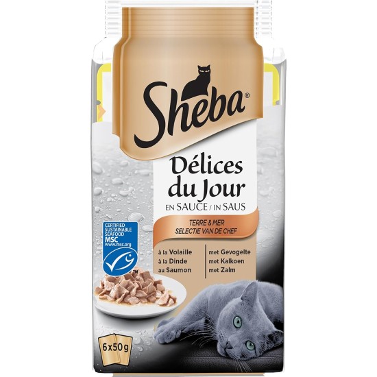 Sheba Delices du Day Food Storage Bags for Cats 12 x (6 x 50 g) Sheba Delices du Day Food Storage Bags for Cats 12 x (6 x 50 g)