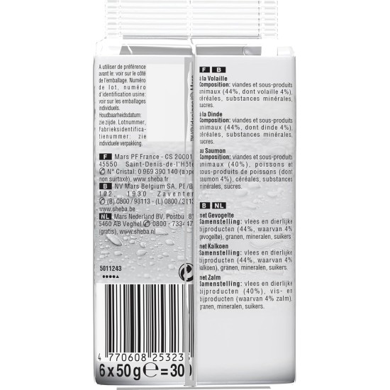 Sheba Delices du Day Food Storage Bags for Cats 12 x (6 x 50 g) Sheba Delices du Day Food Storage Bags for Cats 12 x (6 x 50 g)