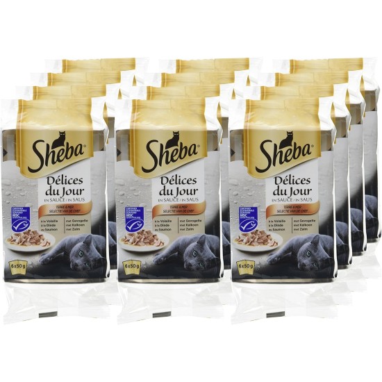 Sheba Delices du Day Food Storage Bags for Cats 12 x (6 x 50 g) Sheba Delices du Day Food Storage Bags for Cats 12 x (6 x 50 g)