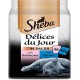 Sheba Délice Du Jour Wet Cat Food with Chicken and Turkey in Sauce, 12 Packs of 6 Bags x 50 g, Total 3600 g Sheba Délice Du Jour Wet Cat Food with Chicken and Turkey in Sauce, 12 Packs of 6 Bags x 50 g, Total 3600 g