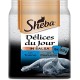 Sheba Délice Du Jour Wet Cat Food with Chicken and Turkey in Sauce, 12 Packs of 6 Bags x 50 g, Total 3600 g Sheba Délice Du Jour Wet Cat Food with Chicken and Turkey in Sauce, 12 Packs of 6 Bags x 50 g, Total 3600 g