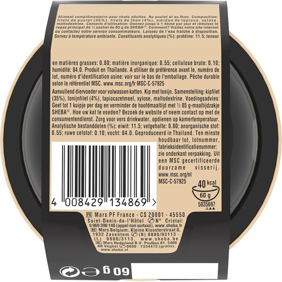Sheba Délices du Jour - Wet food for adult cats - Poultry selection in sauce - Fresh bags 12 x (6 x 50 g) Sheba Délices du Jour - Wet food for adult cats - Poultry selection in sauce - Fresh bags 12 x (6 x 50 g)