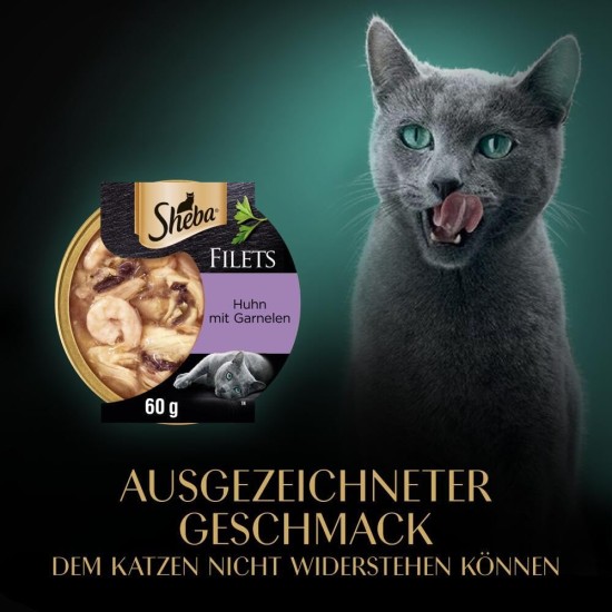 Sheba Filets - Finest Wet Cat Food in Tray - Chicken - 16 x 60 g Sheba Filets - Finest Wet Cat Food in Tray - Chicken - 16 x 60 g