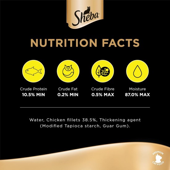 Sheba Filets - Finest Wet Cat Food in Tray - Chicken - 16 x 60 g Sheba Filets - Finest Wet Cat Food in Tray - Chicken - 16 x 60 g