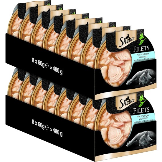 Sheba Filets - Finest Wet Cat Food in Tray - Chicken - 16 x 60 g Sheba Filets - Finest Wet Cat Food in Tray - Chicken - 16 x 60 g
