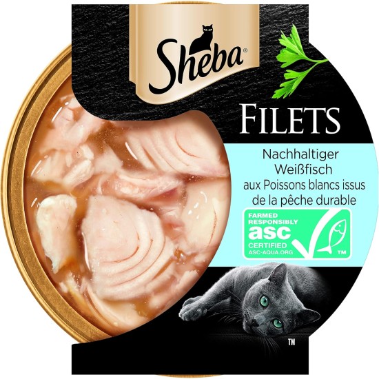 Sheba Filets - Finest Wet Cat Food in Tray - Chicken - 16 x 60 g Sheba Filets - Finest Wet Cat Food in Tray - Chicken - 16 x 60 g