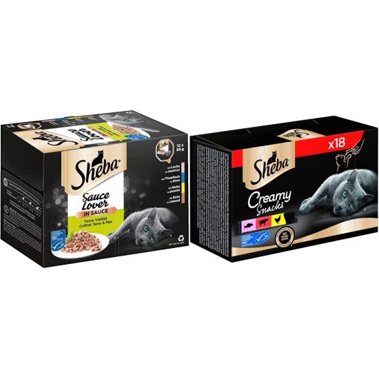 Sheba Fresh & Fine in Sauce, High-Quality Wet Cat Food, Portion Bag, Multipack with Chicken, Poultry and Turkey, 75 x 50 g Sheba Fresh & Fine in Sauce, High-Quality Wet Cat Food, Portion Bag, Multipack with Chicken, Poultry and Turkey, 75 x 50 g