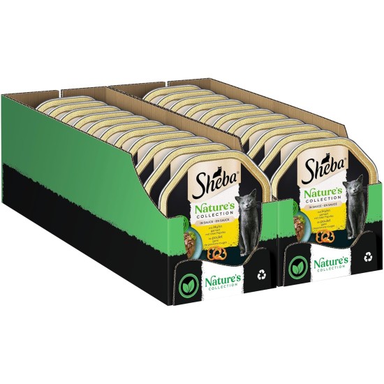 Sheba Fresh & Fine in Sauce, High-Quality Wet Cat Food, Portion Bag, Multipack with Chicken, Poultry and Turkey, 75 x 50 g Sheba Fresh & Fine in Sauce, High-Quality Wet Cat Food, Portion Bag, Multipack with Chicken, Poultry and Turkey, 75 x 50 g
