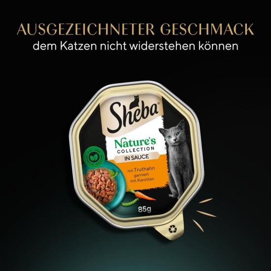 Sheba Fresh & Fine in Sauce, High-Quality Wet Cat Food, Portion Bag, Multipack with Chicken, Poultry and Turkey, 75 x 50 g Sheba Fresh & Fine in Sauce, High-Quality Wet Cat Food, Portion Bag, Multipack with Chicken, Poultry and Turkey, 75 x 50 g