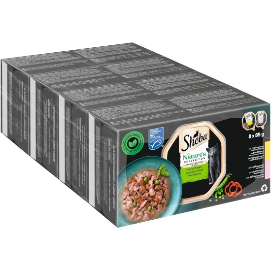Sheba Fresh & Fine in Sauce, High-Quality Wet Cat Food, Portion Bag, Multipack with Chicken, Poultry and Turkey, 75 x 50 g Sheba Fresh & Fine in Sauce, High-Quality Wet Cat Food, Portion Bag, Multipack with Chicken, Poultry and Turkey, 75 x 50 g