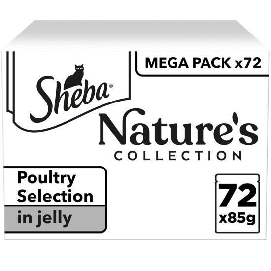 Sheba Fresh & Fine in Sauce, High-Quality Wet Cat Food, Portion Bag, Multipack with Chicken, Poultry and Turkey, 75 x 50 g Sheba Fresh & Fine in Sauce, High-Quality Wet Cat Food, Portion Bag, Multipack with Chicken, Poultry and Turkey, 75 x 50 g