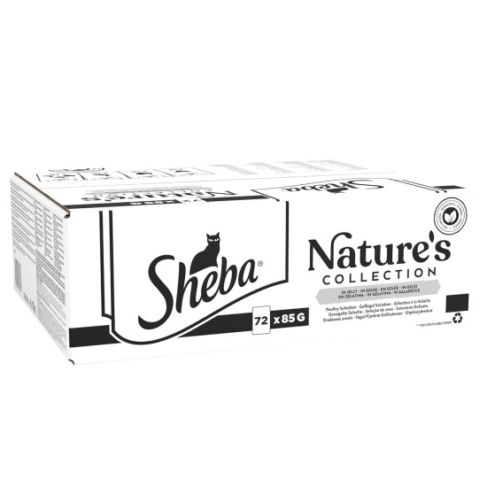 Sheba Fresh & Fine in Sauce, High-Quality Wet Cat Food, Portion Bag, Multipack with Chicken, Poultry and Turkey, 75 x 50 g Sheba Fresh & Fine in Sauce, High-Quality Wet Cat Food, Portion Bag, Multipack with Chicken, Poultry and Turkey, 75 x 50 g
