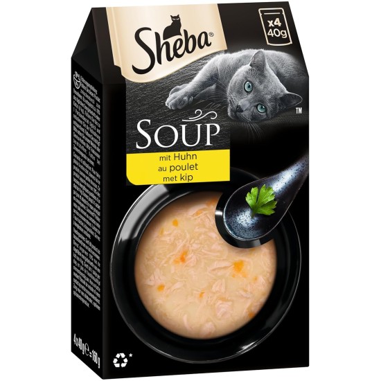 Sheba Multipack Soup Wet Cat Food in Portion Bag Chicken 40 x 40 g Sheba Multipack Soup Wet Cat Food in Portion Bag Chicken 40 x 40 g