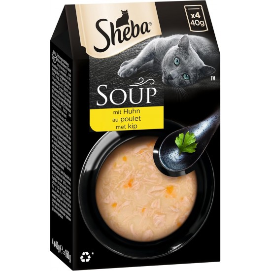 Sheba Multipack Soup Wet Cat Food in Portion Bag Salmon 40 x 40 g Sheba Multipack Soup Wet Cat Food in Portion Bag Salmon 40 x 40 g