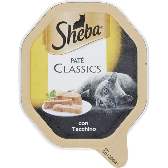 Sheba Paté Classics Salmon Cat Food 85g - 22 Bowls Total 1870g Sheba Paté Classics Salmon Cat Food 85g - 22 Bowls Total 1870g