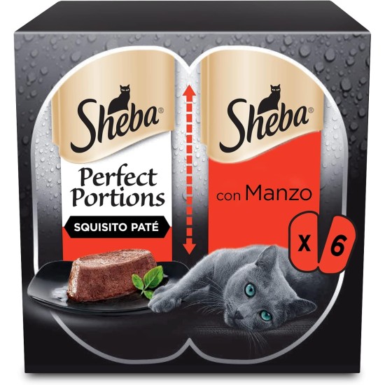 Sheba Perfect Portions Beef Soft Pate Cat Food 8 Packs of 6 Servings (48 Servings Total) Sheba Perfect Portions Beef Soft Pate Cat Food 8 Packs of 6 Servings (48 Servings Total)