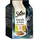 Sheba Portion Bag Cat Wet Food Multipack Fresh & Fine in Sauce with Chicken and Salmon MSC, 6 x 6 x 50 g - Exquisite Meals for Cats in Sauce