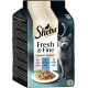 Sheba Portion Bag Wet Cat Food Multipack Fresh & Fine in Sauce with Salmon and Tuna MSC, 6 x 6 x 50 g - Premium Cat Food in Sauce with Salmon and Tuna
