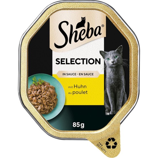 Sheba Selection in Sauce - Cat Food with Chicken Bites in Sauce for Adult Cats - 22 x 85 g Cat Food Sheba Selection in Sauce - Cat Food with Chicken Bites in Sauce for Adult Cats - 22 x 85 g Cat Food